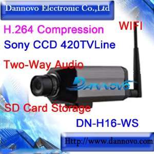  h.264 sony ccd wireless box ip camera support sd card and 