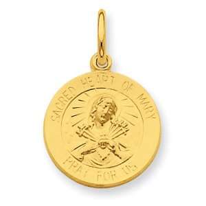   Gold plated Sacred Heart of Mary Medal West Coast Jewelry Jewelry