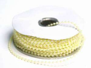 3MM FAUX PEARL IVORY BEADS CRAFT ROLL 24 YD  