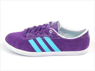 Adidas QT Court Purple/Blue/White Classic Low Suede 2012 NEO 3 Stripes 