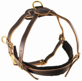 Cowboy Genuine Leather Strong Padded Dog Harness  