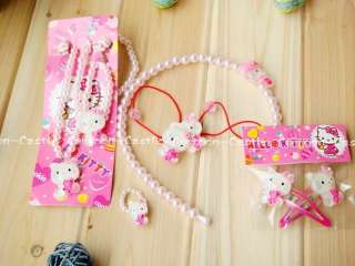 HelloKitty Hair Clip Hair Band Hair Rope Necklace Brace Lace Ring 