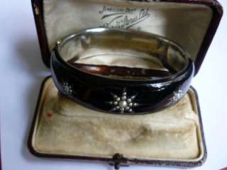   Victorian Black Enamel and Seed Pearl Bracelet/Bangle  Spares/Repair