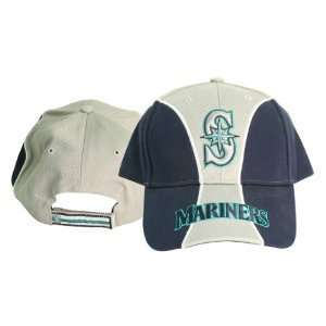   Mariners Center Stripe Adjustable Baseball Hat: Sports & Outdoors