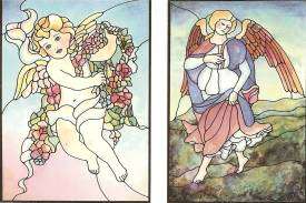 Angels & Cherubs Stained Glass Pattern Book, NEW PB 9780486401706 