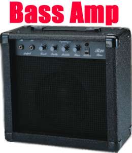 Amp NEW 20 WATT ELECTRIC BASS GUITAR AMPLIFIER FREE S/H  