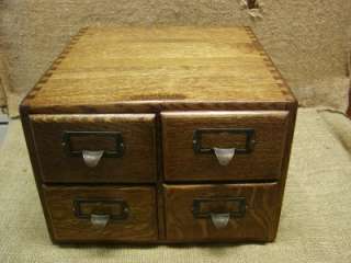 Vintage Shaw Walker Wood Filing Cabinet  Antique Old  