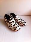 Mens calf hair/leather brown leopard loafers shoes