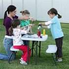   Picnic Table Durable & Stain Resistant, Folds Flat for Easy Storage