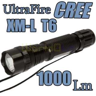 1600lm Lumen CREE XML XM L T6 3Mode Focus Zoomable Adjust Flashlight 
