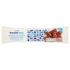 Tesco Everyday Value Milk Chocolate Digestive Bars 18Pk   Groceries 
