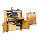   Designs Sedona oak finish wood drop leaf laptop computer armoire desk