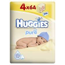 Huggies Pure Baby Wipes Quads 256   Groceries   Tesco Groceries