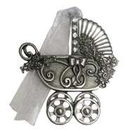 Gloria Duchin® Genuine Pewter Baby Carriage Ornament at 