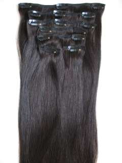 varity of 7pc 60g clip on in human hair extensions  