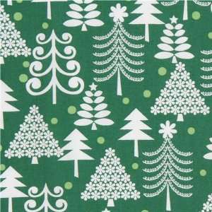  green Michael Miller Christmas fabric Holiday Trees (Sold 