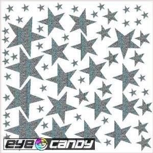   Silver Flake Stars Wall Stickers Decals Words Bedding: Everything Else