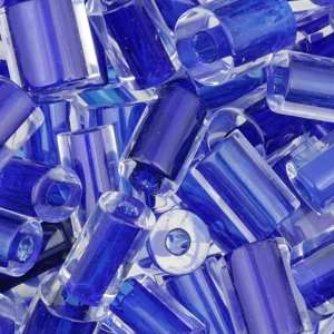   : Fire Design Deep Blue Mix Cane Glass Beads 1 oz bag: Home & Kitchen