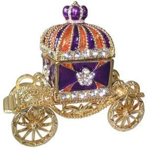  Carousel Carriage Purple Swarovski Jewelry Trinket Box 