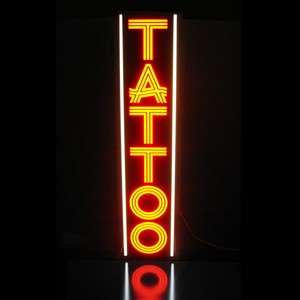 NEW Tattoo Parlor Light Box Business Sign Bright as Neon Body Piercing 