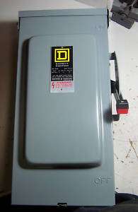 NEW SQUARE D SAFETY SWITCH H323NRB 100A 240V FUSIBLE  