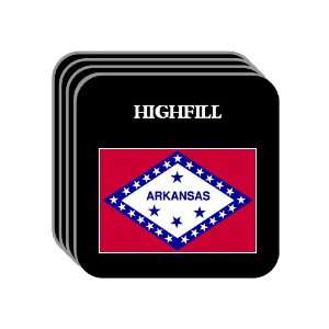  US State Flag   HIGHFILL, Arkansas (AR) Set of 4 Mini 