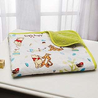   The Pooh Retro Velour Sherpa Blanket  Disney Baby Bedding Blankets
