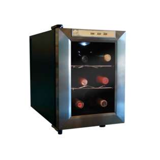   VT 6TEDS 6 Bottle Thermoelectric Wine Cooler   Black Stainless