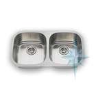 Polaris Sinks 505 Undermount Equal Double Bowl Kitchen Sink  Stainless 