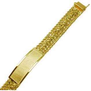 Jewelrydays 14K Yellow Gold Hand Made Mens Link Bracelet