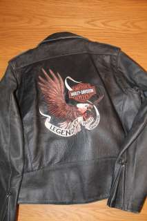 Harley Davidson Mens Classic Motorcycle Jacket. Gen Leather, Excellent 