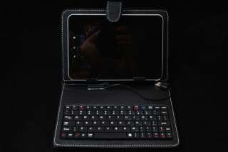 inch Leather Case with USB keyboard For Tablet Android PC MID Black 