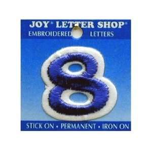  Joy Letter Shop Iron On Blue 8 (6 Pack)