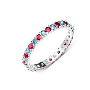 50cttw Natural Round Ruby (AA+ Clarity,Red Color) & Natural Blue Topaz 