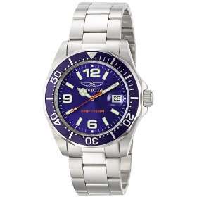 Invicta Mens 6502 Diver 8 Blue Dial Stainless Steel Watch  