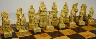 MEDIEVAL TIMES IRISH CELTIC / VIKING chess set + Board  