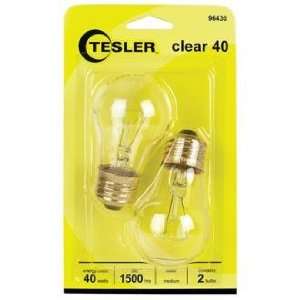   Tesler 40 Watt 2 Pack Clear Ceiling Fan Light Bulbs: Home Improvement