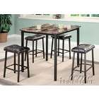 Acme 5pc Counter Height Dining Table & Chairs Set in Espresso Finish
