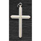 Roman 18 Sterling Silver Religious Cross Pendant Necklace