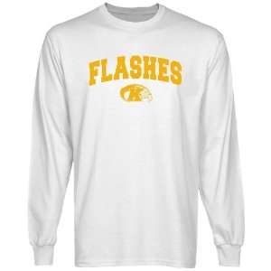 NCAA Kent State Golden Flashes White Logo Arch Long Sleeve T shirt 