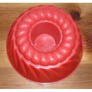  Red Round Swirl Design Jello Mold 