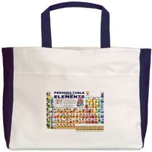   Tote Navy Periodic Table of Elements with Graphic Representations