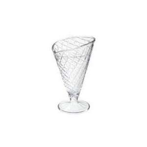  GET ICM 26 CL 8 oz. Clear Plastic Waffle Cone Cup   24 