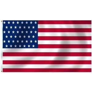  Historical U.S. Flag 4X6 Foot 45 Star Nylon Patio, Lawn 