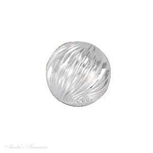  Sterling Silver 3mm Corrugated Swirl Pendant Spacer Bead Jewelry