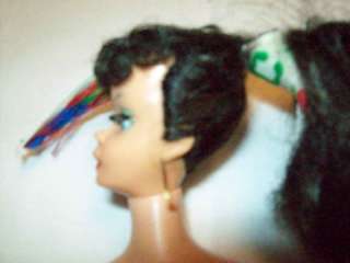 Early Brunette Ponytail Barbie marked MCMLVIII  