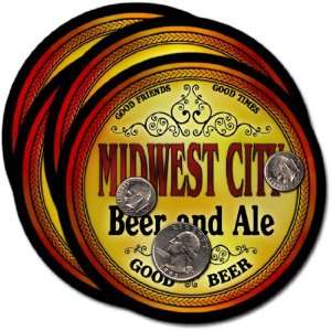  Midwest City, OK Beer & Ale Coasters   4pk Everything 