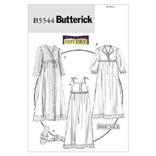 Butterick Patterns B5544 Misses Nightgown, Robe and Slippers, Size Z 
