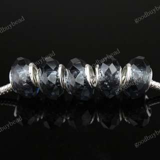 FACETED CRYSTAL GLASS EUROPEAN CHARM LOOSE BEADS FINDINGS WHOLESALE 9 
