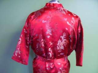 Stunning Mens Woven Pure Silk Robe Mei Gui Dragons L  